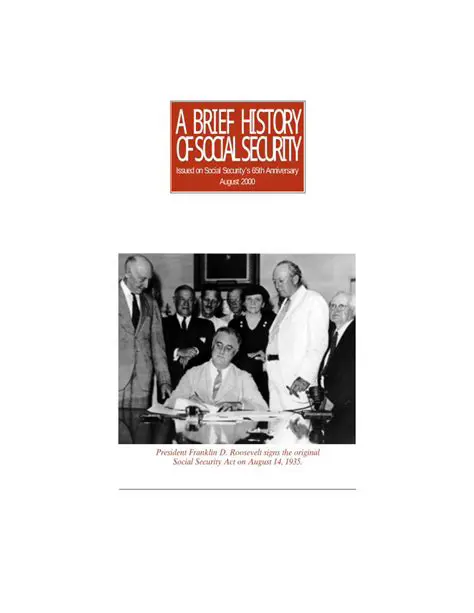 A Brief History of Social Security