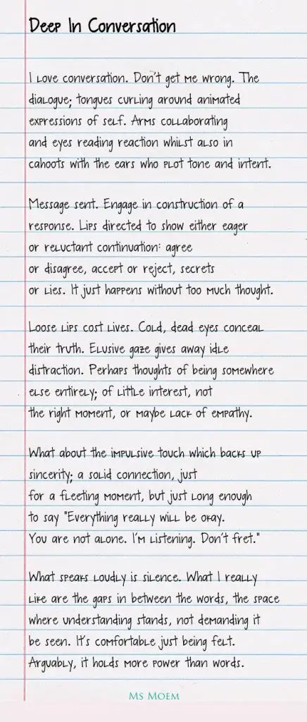 A Conversation with the Poet