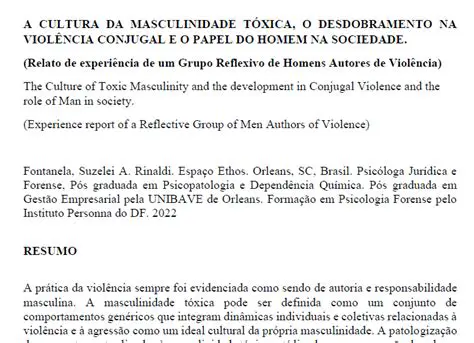 A Cultura da Masculinidade