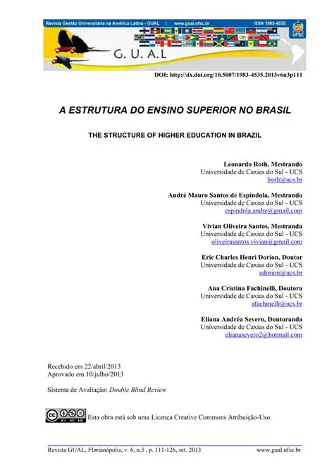 A Estrutura do Ensino Superior no Brasil