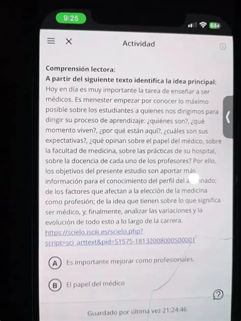 A partir del siguiente texto identifica la idea principal