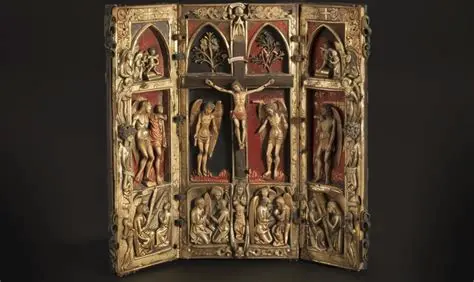 A triptych is an artwork that is comprised of three