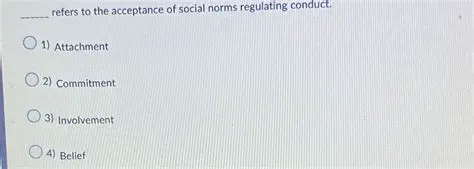 Acceptance of social norms