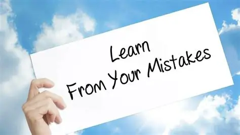 Acknowledging your mistakes