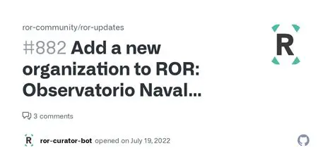 Add a new organization to ROR