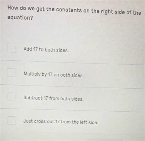 Add constants to both sides