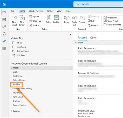 Add Messages to Archive Directly from MS Outlook
