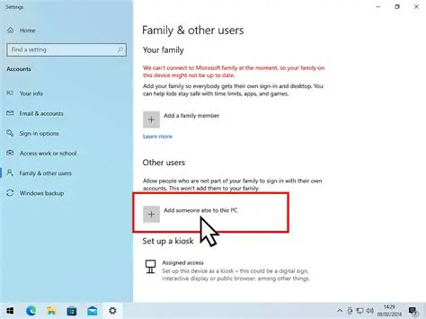 Add someone else to this PC