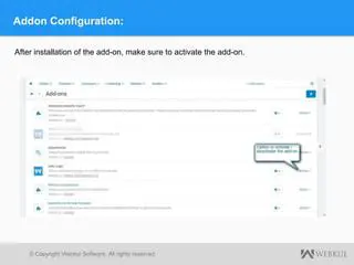 Addon configuration issues