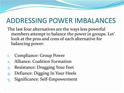 Addressing power imbalances