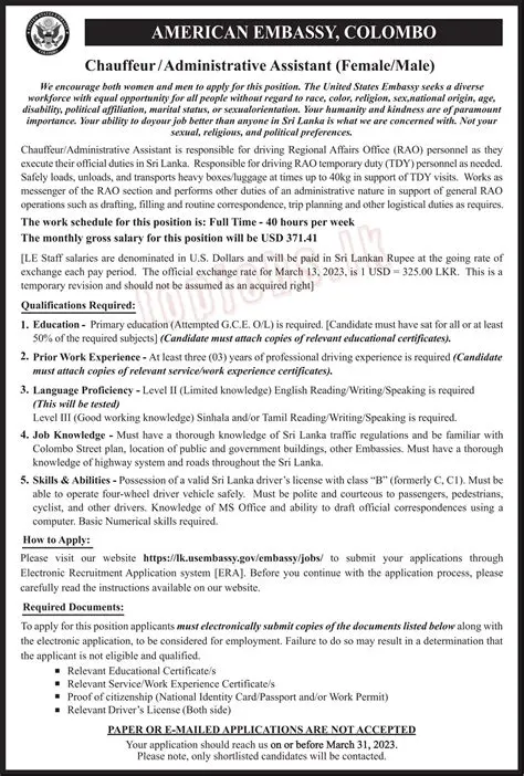 Navigating the Role of an Administrative Assistant at the American Embassy: A Comprehensive Guide