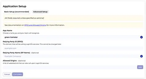 Advanced Application Setup