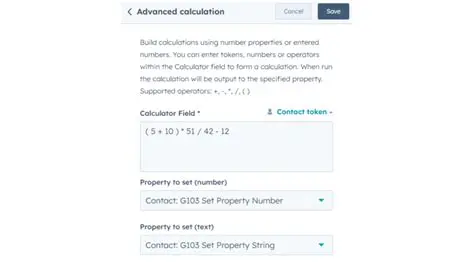 Advanced Calculations and Actions