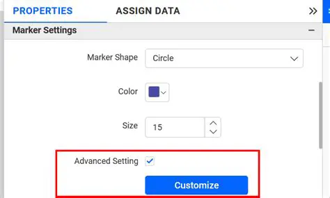 Advanced marker customization