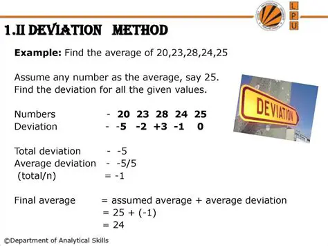 Advantages of the Deviation Method