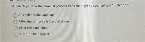 After all possible appeals