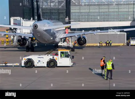 Airport buildings and ground staff