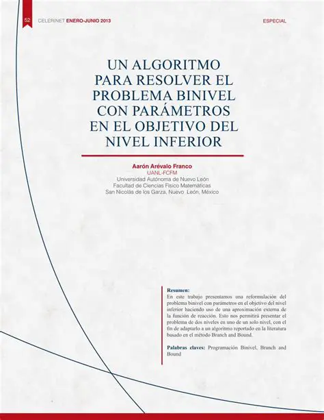 Algoritmo para resolver el problema