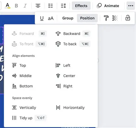 Alignment and Layering Toolbar