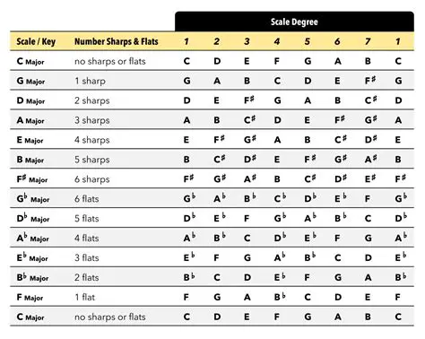 All notes of the music scale