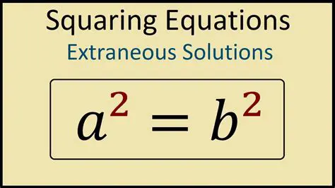 Always square both sides of the equation