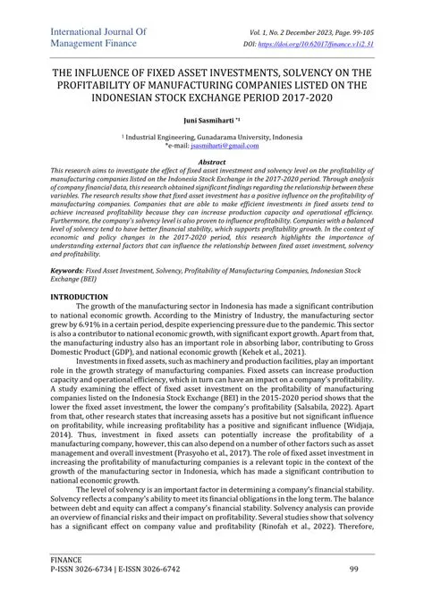 Analysis of Profit Planning in the Manufacturing Industry in the Indonesian Stock Exchange