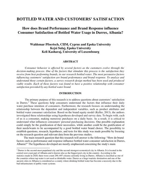 Analyzing the Effect of Marketing Mix on Aqua Mineral Water Customer Satisfaction