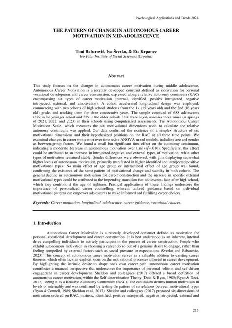 Analyzing the Pattern of Change