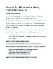 Analyzing Theme Development