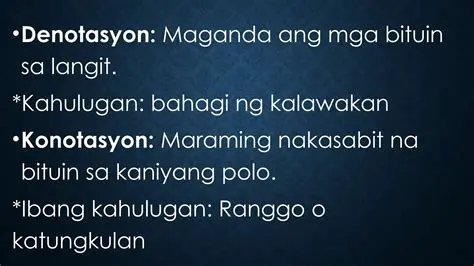 Ang Denotasyon at Konatasyon sa Filipino