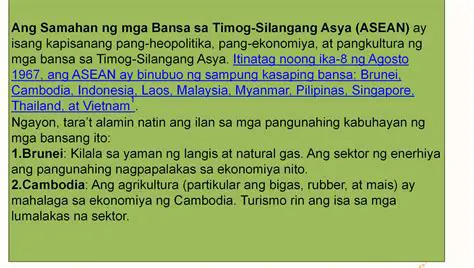 Ang Ginampanan ng ASEAN sa Pagkakaisa