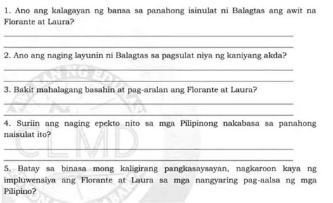 Ang Kalagayan ng Bansa sa Panahong Isinulat ni Balagtas ang Awit na Florante at Laura
