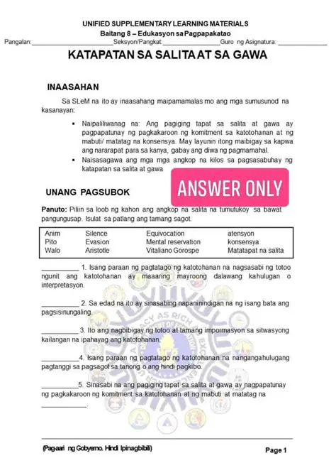 Ang Katapatang Naisabuhay sa Salita