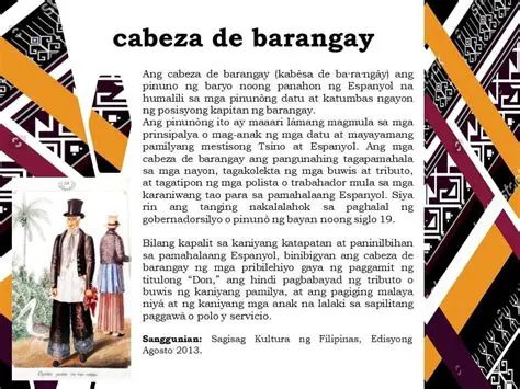 Ang Mga Karagdagan ng Cabeza de Barangay