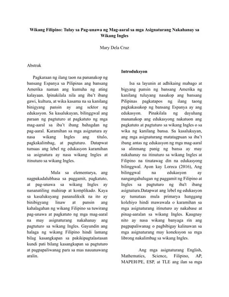 Ang Wikang Ingles ay isang wika ng teknolohiya