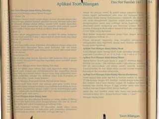 Aplikasi Teori Bilangan dan Aljabar