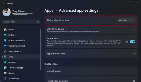 App settings or configuration