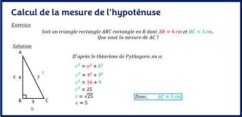 Application de la formule de Pythagore