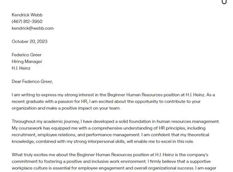 Application for the Post of Human Resource Officer