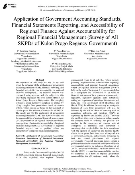 Application of Government Accounting Standards