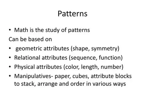 Applications of Patterns in Mathematics
