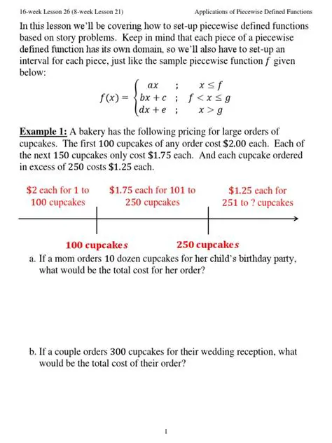Applications of Piecewise Defined Functions