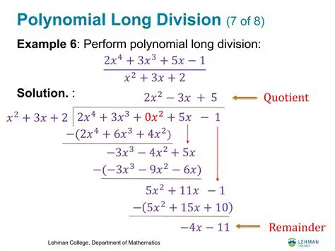 Applications of Polynomial Division