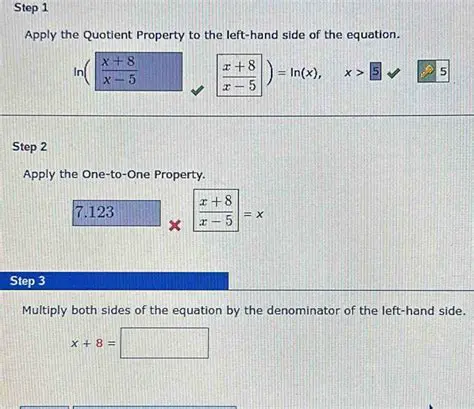 Apply the quotient property