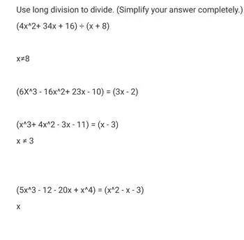 Applying Long Division to the Given Expression