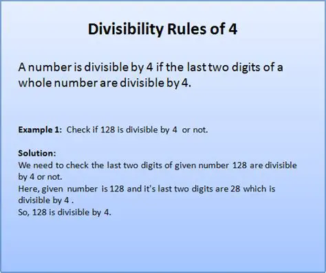 Applying the Divisibility Rule for 4