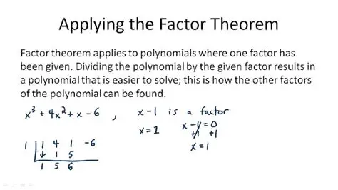 Applying the Factor Theorem to the Problem