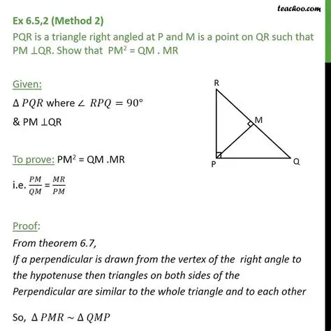 Applying the Trigonometric Ratios to the Right Triangle PQR