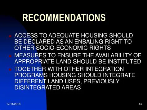 Appropriate land availability