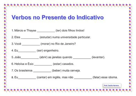 Aprenda a usar os verbos no presente do indicativo